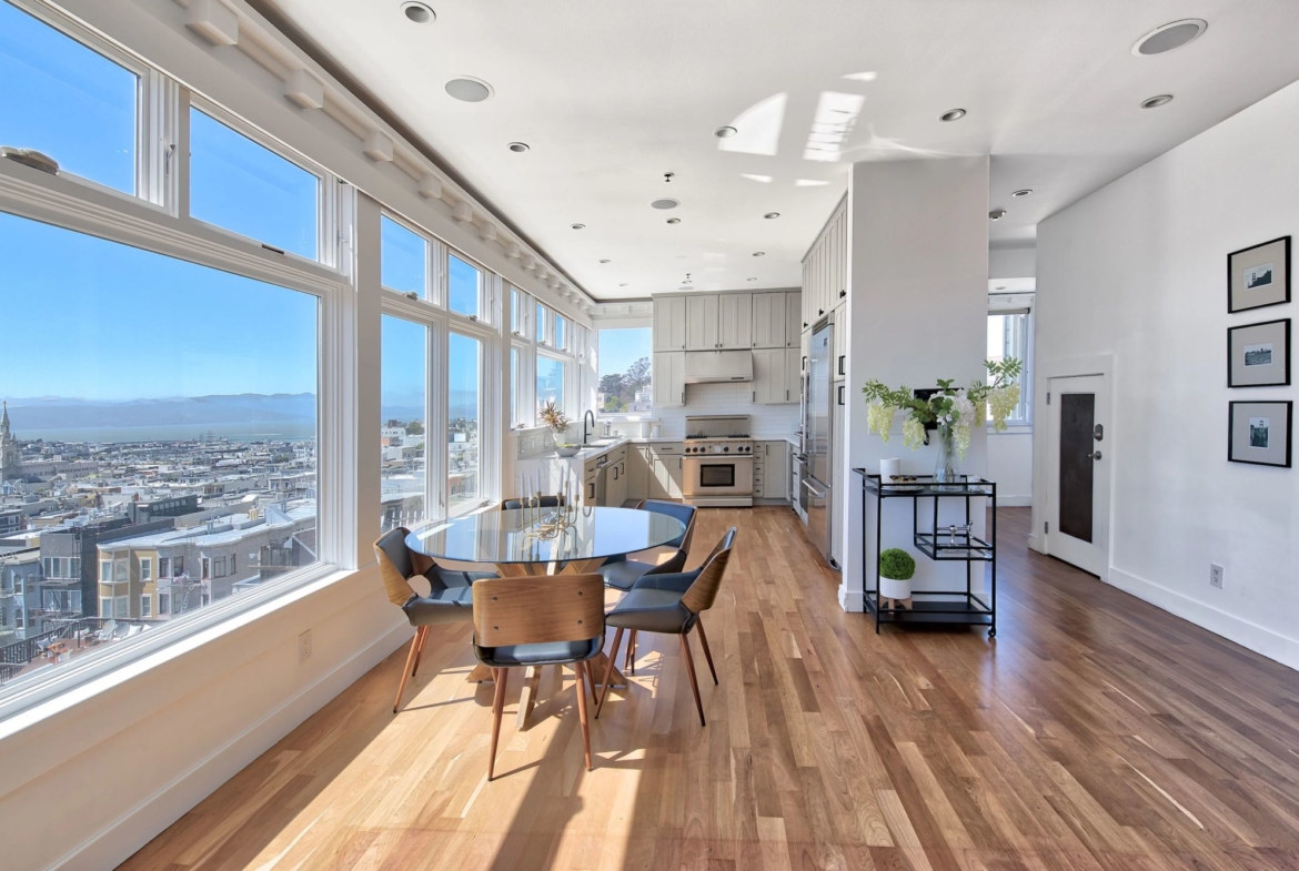 Penthouse à vendre Vues à 270 degrés sur les toits de San Francisco