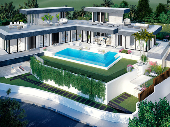 Design unique Villa vue sur la mer à Benahavis, Marbella - Costa del Sol