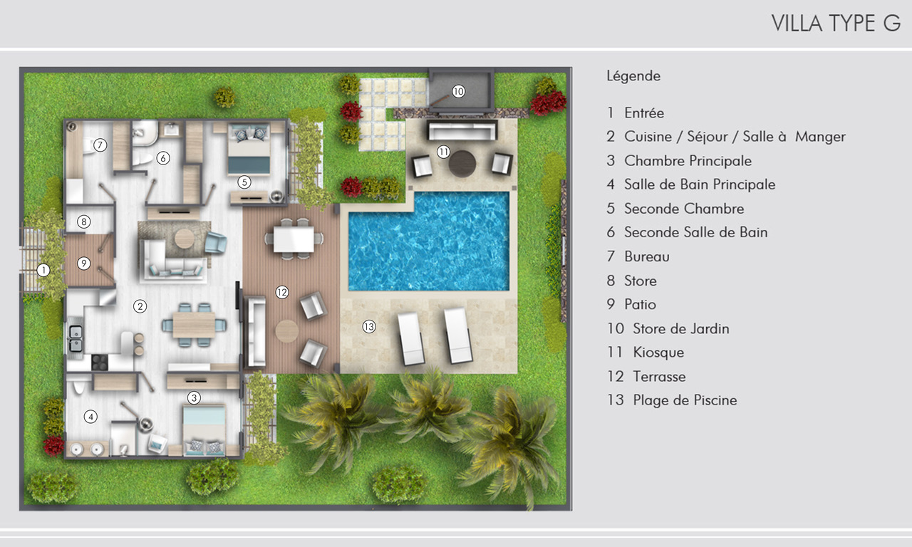 Villa 2 chambres avec piscine et jardin privé - Le Clos Du Littoral