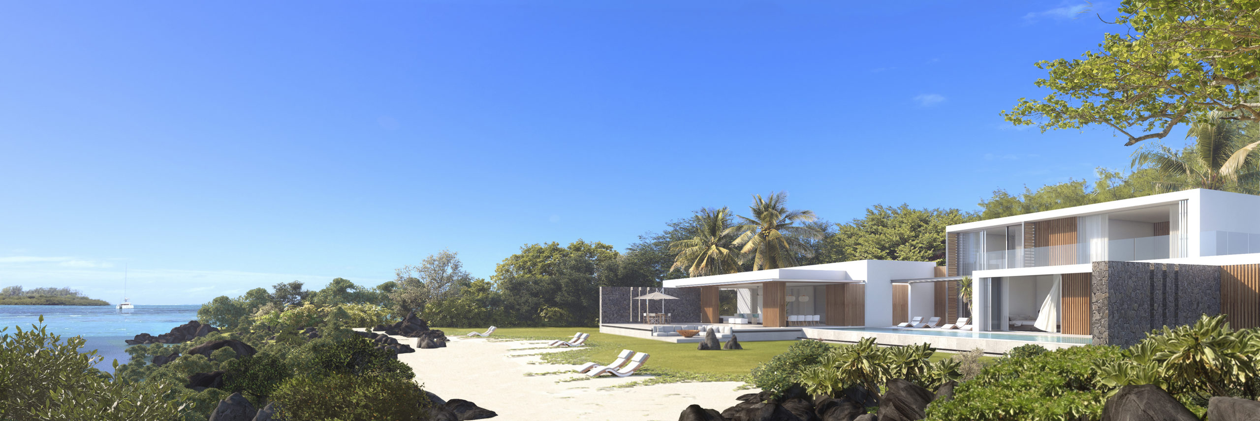 Villa de luxe à vendre de 6 pièces en front de mer, Beau Champ | île Maurice