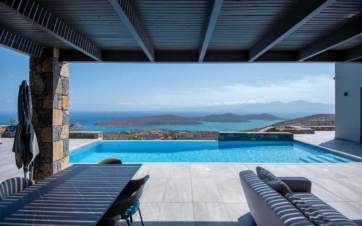 villa vue Spinalonga Crète villa vue Spinalonga Crète