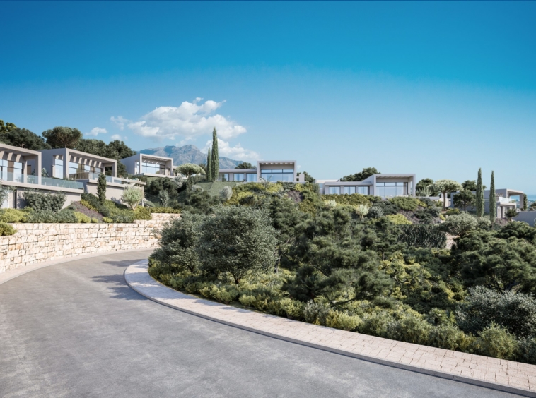 Villas à vendre avec vue panoramique sur la mer Méditerranée, Marbella