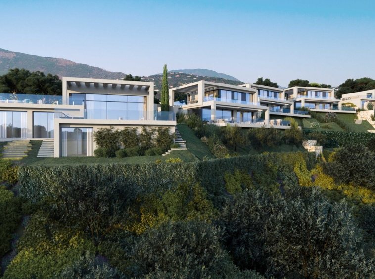 Villas à vendre avec vue panoramique sur la mer Méditerranée, Marbella