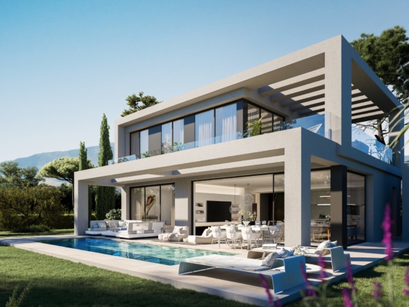 Villas à vendre avec vue panoramique sur la mer Méditerranée, Marbella