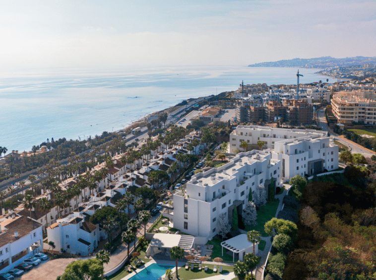 Appartements moderne vue sur la mer à Mijas 2 min à pied de la plage