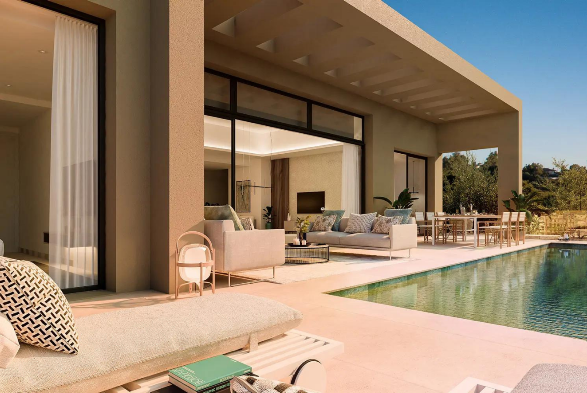 Villa avec jardins méditerranéens verdoyants et piscine privée Marbella