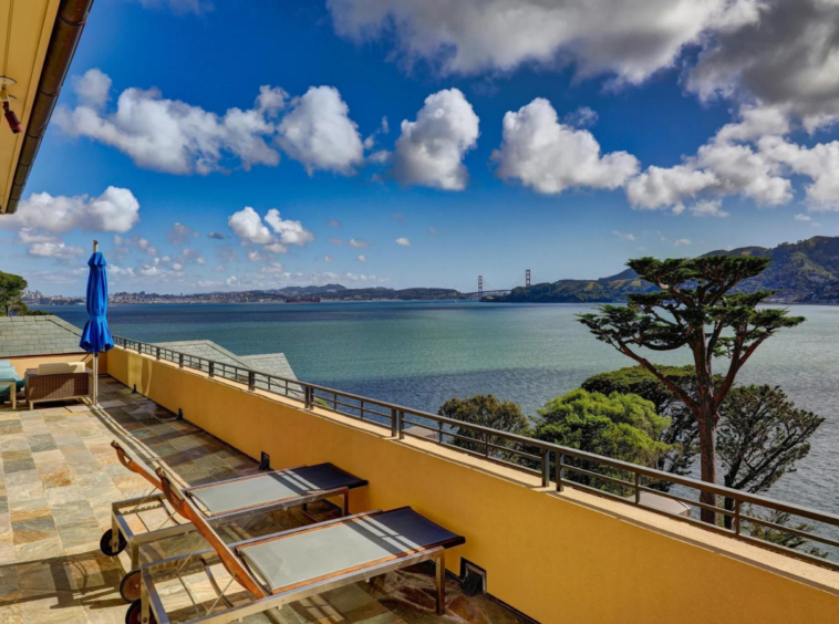 Vues sur la baie de San Francisco, le Golden Gate Bridge et l'horizon