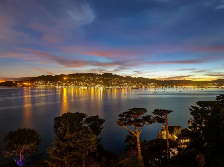 Vues sur la baie de San Francisco, le Golden Gate Bridge et l'horizon