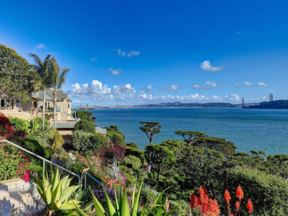 Vues sur la baie de San Francisco, le Golden Gate Bridge et l'horizon