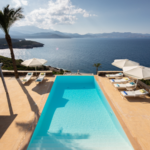 Villa vue sur la mer Grèce