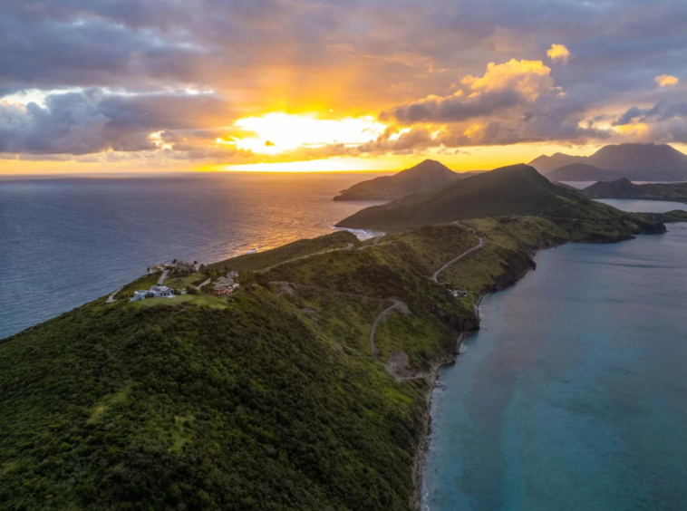 Villa privée, vue sur la mer des Caraïbes