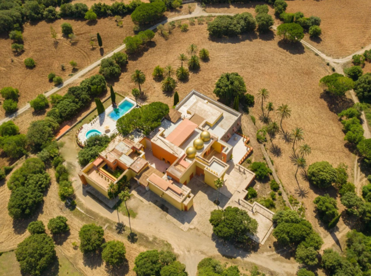 Palais prestigieux, vue sur la mer, Majorque, Espagne