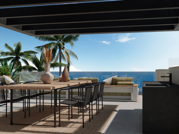Villas de luxe en bord de mer, costa del sol, Espagne