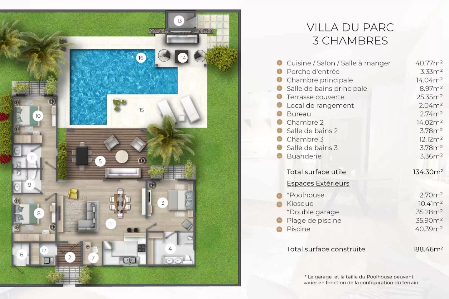 Villas du Parc à vendre, Cap Malheureux, Île Maurice