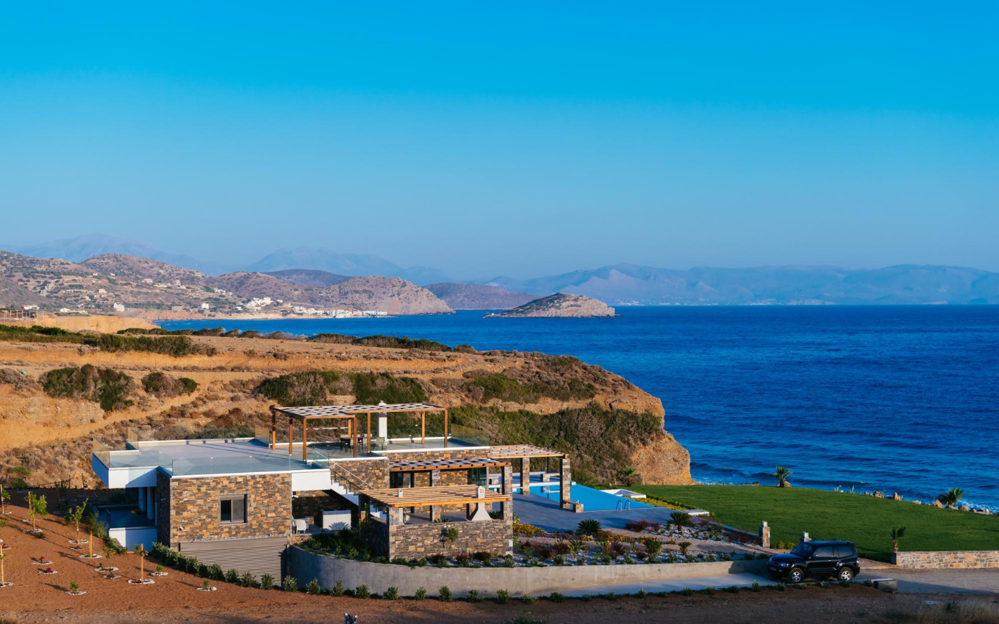 Villa contemporaine en bord de mer, à vendre Mochlos Grèce