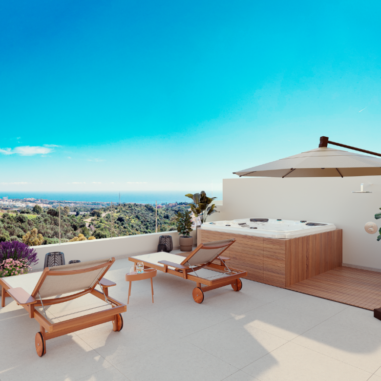 Appartement vue imprenable sur la mer et les montagnes Marbella