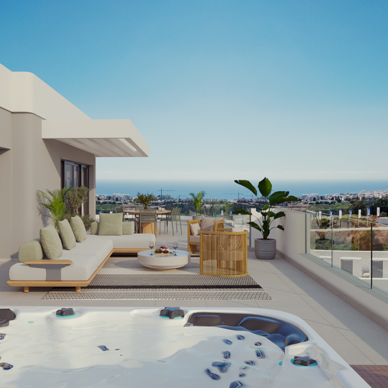 Appartement vue imprenable sur la mer et les montagnes Marbella