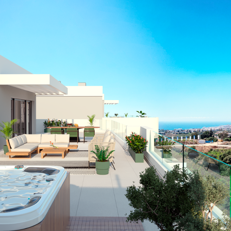 Appartement vue imprenable sur la mer et les montagnes Marbella