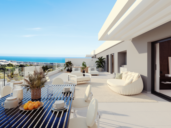 Appartement vue imprenable sur la mer et les montagnes Marbella