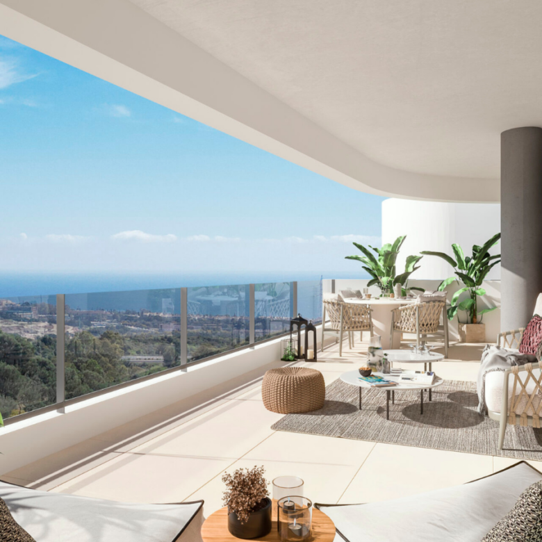 Appartement vue imprenable sur la mer et les montagnes Marbella
