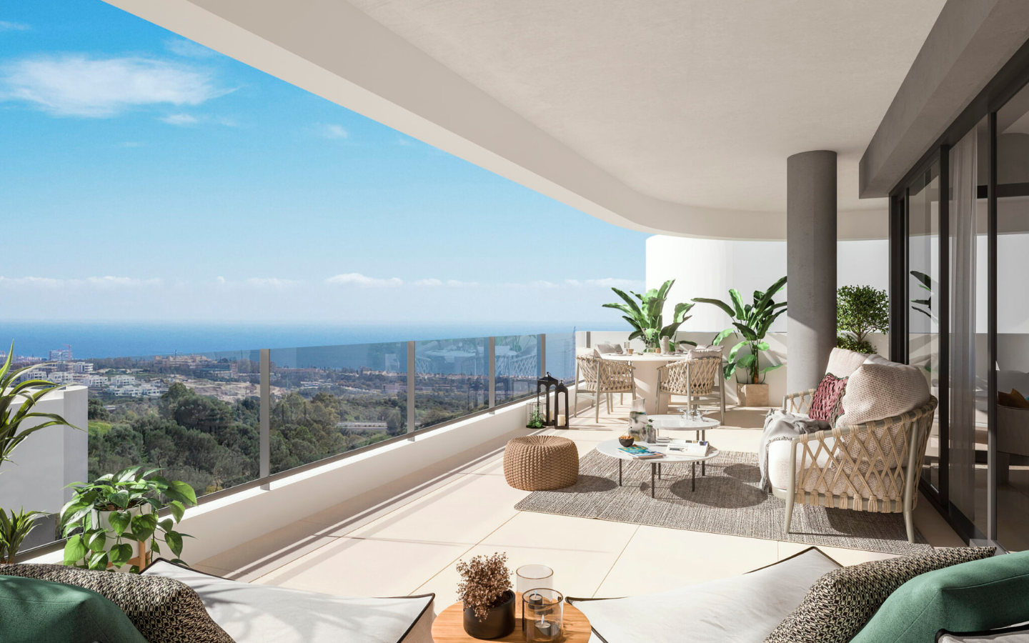 Appartement vue imprenable sur la mer et les montagnes Marbella