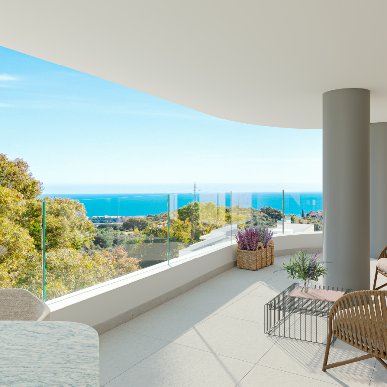 Appartement vue imprenable sur la mer et les montagnes Marbella