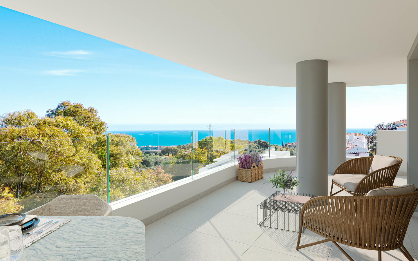 Appartement vue imprenable sur la mer et les montagnes Marbella