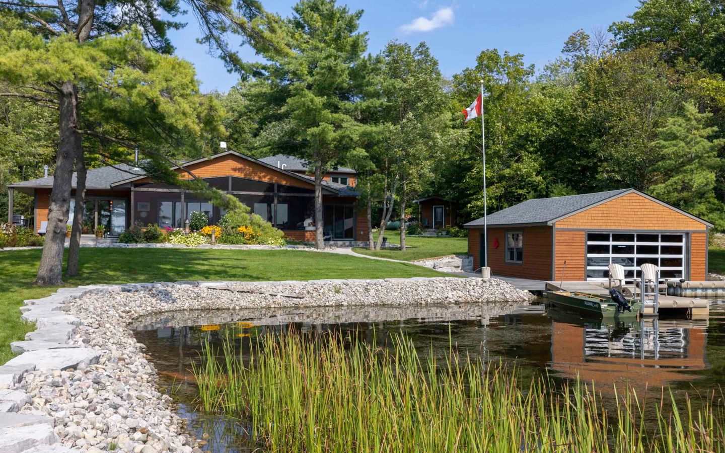 Maison de plain-pied à Muskoka, Georgian Bay, Canada