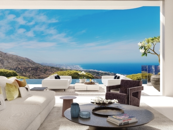 Villas de luxe surplombant Marbella et la mer Méditerranée - Espagne