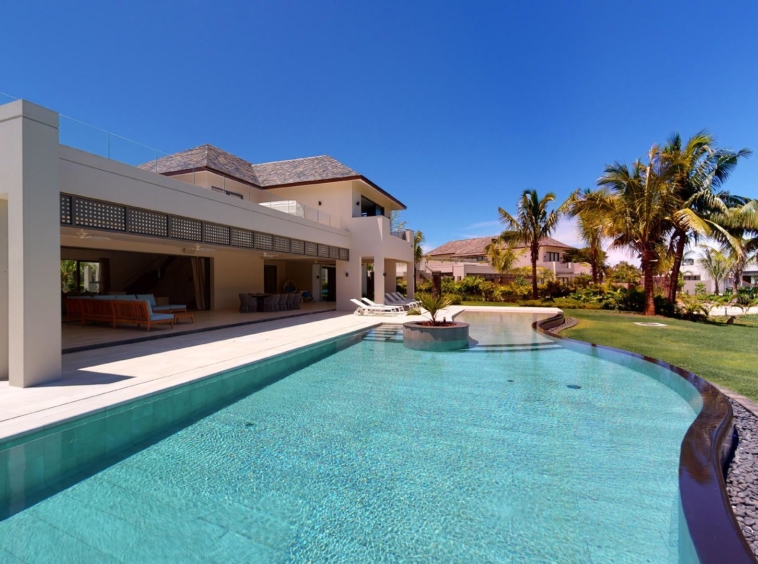 Villa moderne 5 chambres, piscine toit-terrasse, jardin tropical, Golf île Maurice