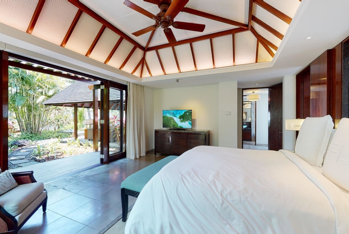 Villa à l'île Maurice 2 chambres décorée dans un style tropical chic