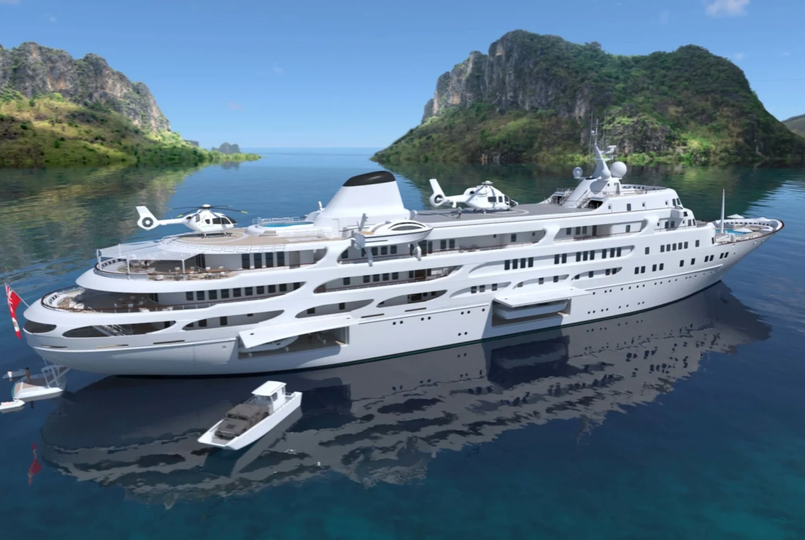 VENTE AUX ENCHÈRES LANCÉE ! Projet Y910 : 120m Luxury Mega-Yacht
